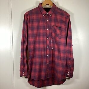 Outpost Makers Shirt Men’s Size M Red Blue Plaid Lightweight NWT Buckle